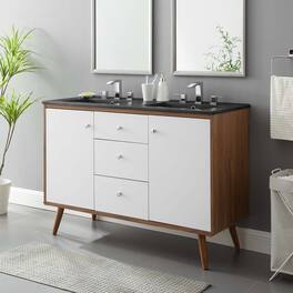 Modway - Transmit Bathroom Vanity Basin Included - Walnut Black