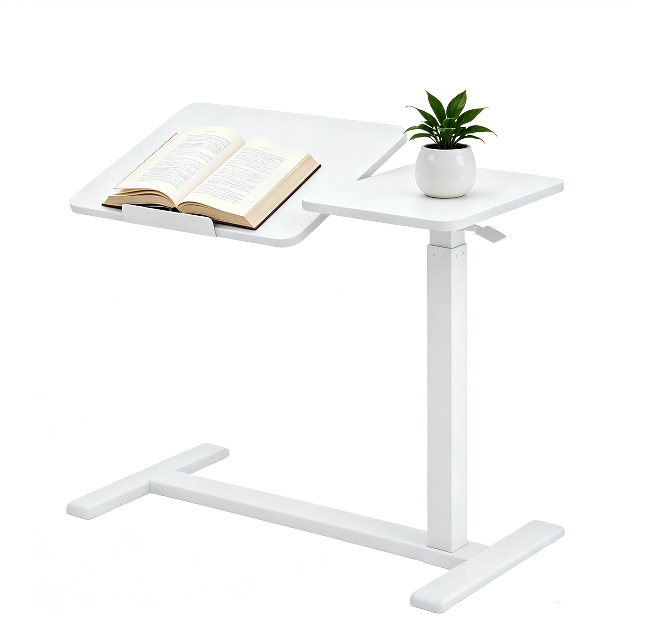 Alt View 4. Forest'nSky - Mobile Adiustable Standing Desk office Desk in White - White.