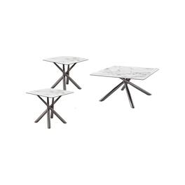 Coaster Co. of America - Carvell 3-piece Square Coffee and End Table Set - Mirage White