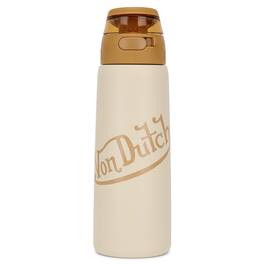 Von Dutch - 26oz Iconic Y2K Double Walled Insulated Stainless Steel Bottle - Ivory-Brown