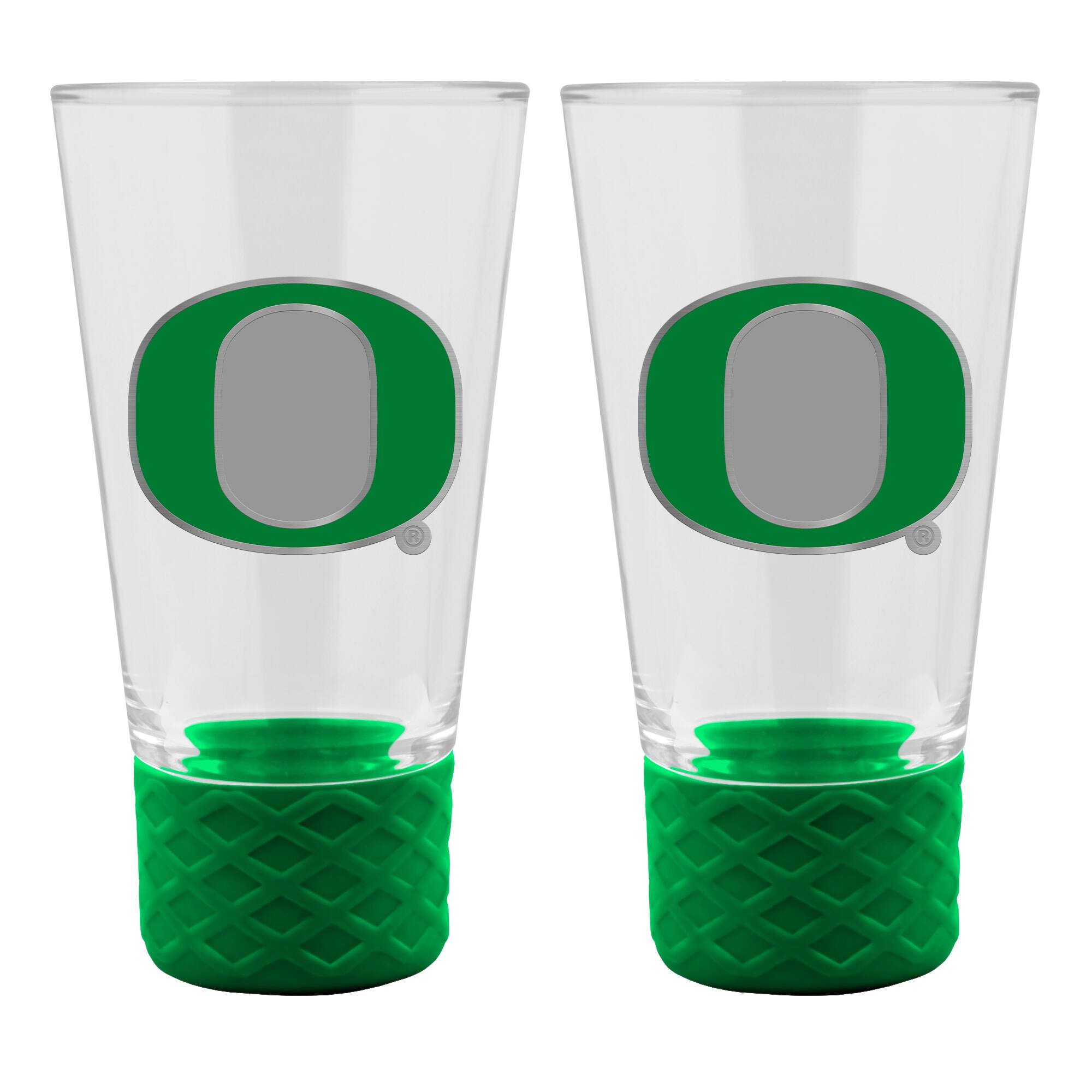 Great American Products - Oregon Ducks 2-Pack 4oz. Cheer Shot Set with Silicone Grip - Green