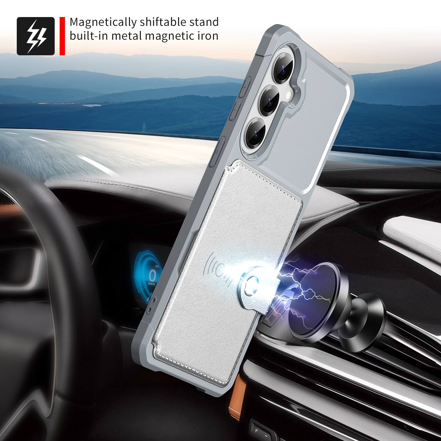Magnetic stand built-in metal magnetic iron