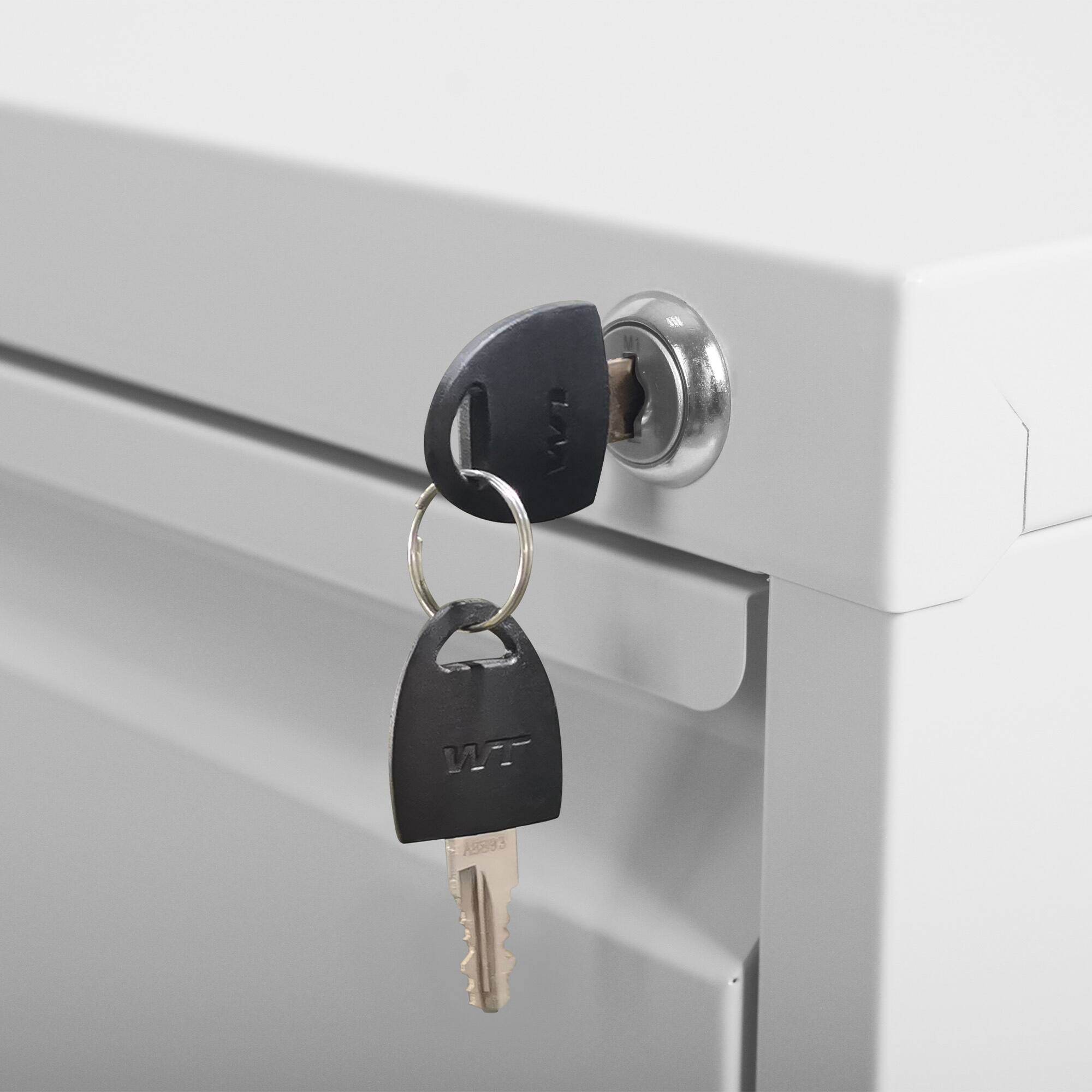 Alt View 2. COWLOWN - 5 Drawer Lockable Metal Vertical File Cabinet White 17.71D×15.16W×64.17H Fits A4 Letter Legal Home Office.