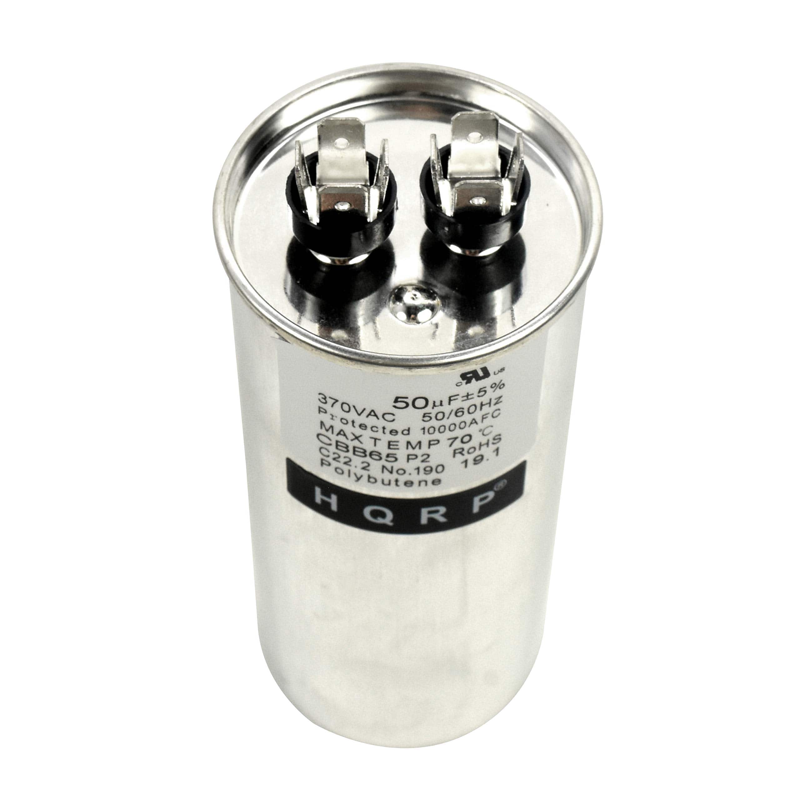 HQRP - 50 uF 370 V AC Motor Run Capacitor - Round CBB65 for Trane Carrier HVAC Blower Compressor