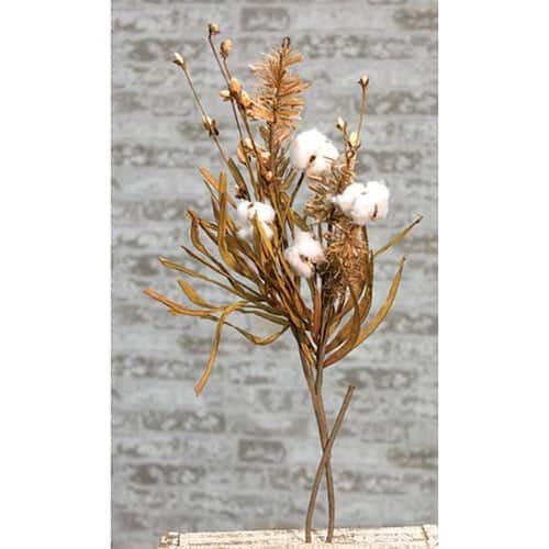 BreeBe - *Cotton & Fall Grass Branch 28" - Multi