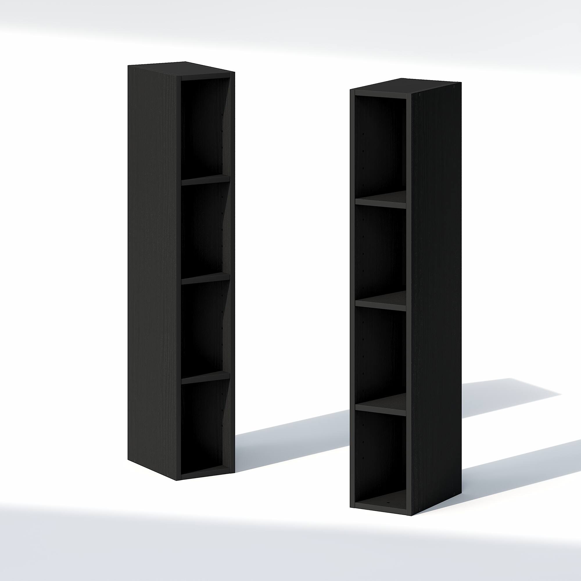 Alt View 7. Furinno - FULDA Closet Organizers and Storage, Adjustable Storage Organizer, Stackable Closet Storage, 6-In, for Closet, Bedroom - Blackwood.