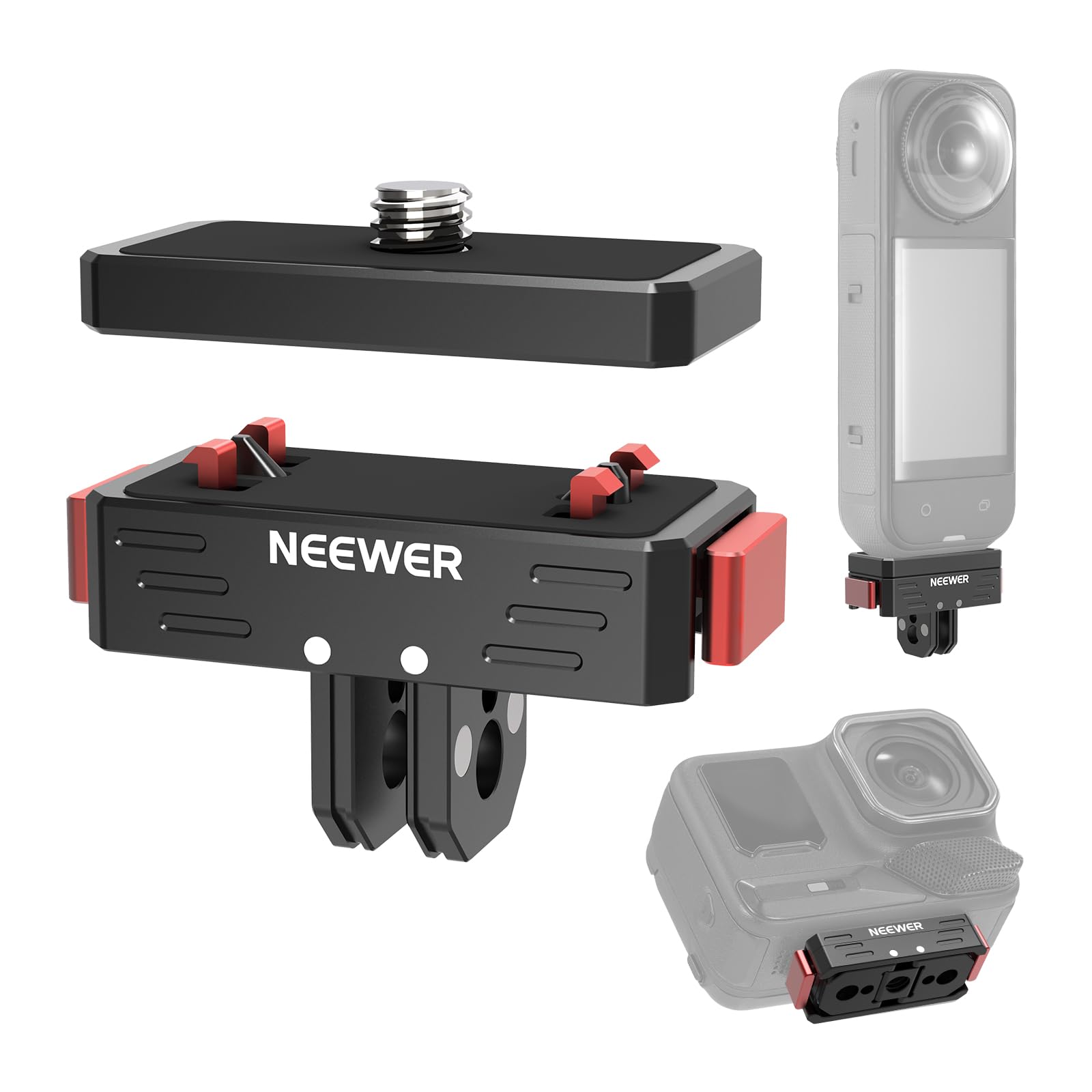 Neewer - Quick Release Magnetic Mount for Insta360 X5/X4/X3/Ace Pro/Ace Pro 2, GP-88