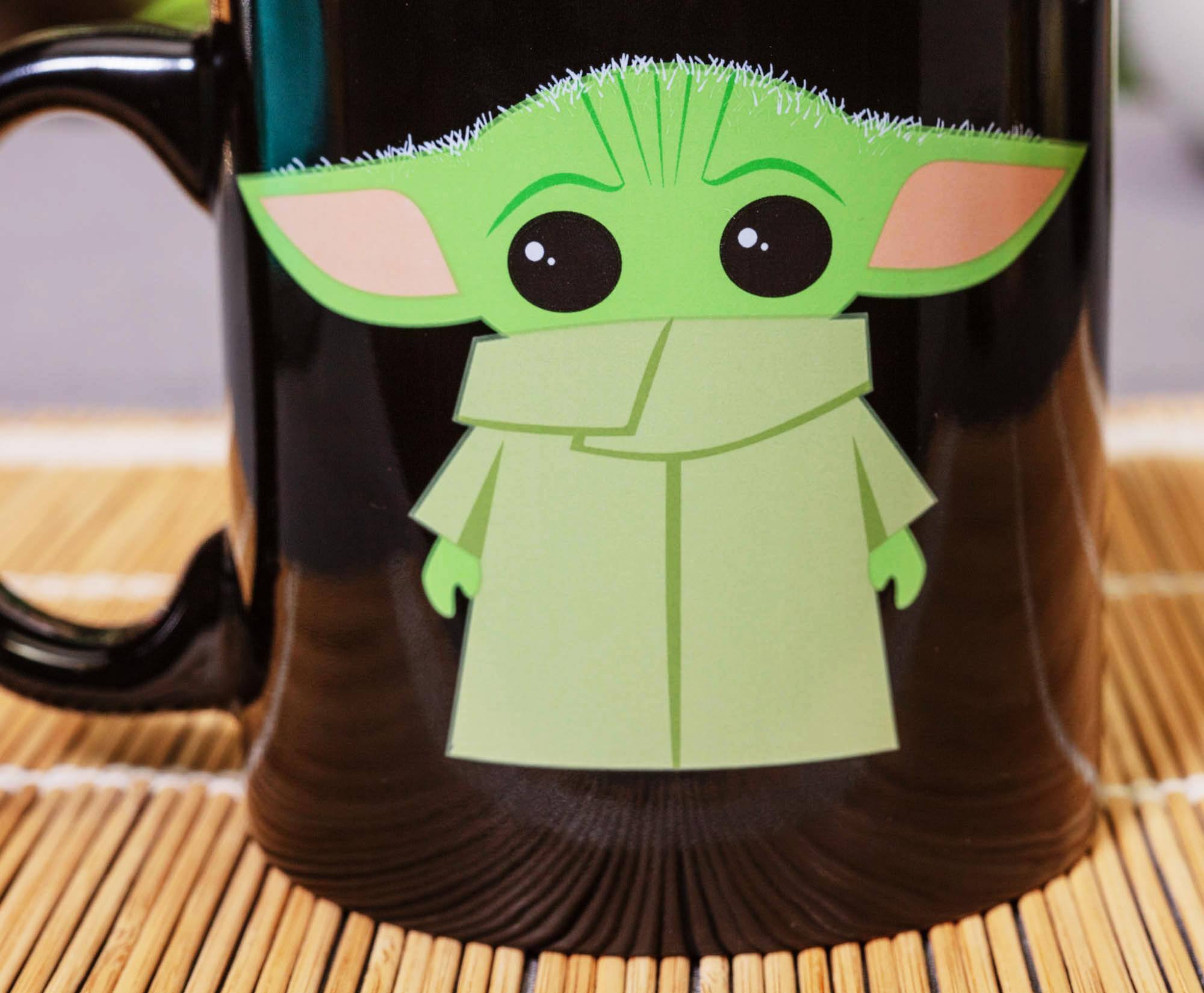 Alt View 3. Silver Buffalo - Star Wars: The Mandalorian Grogu Black Jumbo Ceramic Mug | Holds 20 Ounces - Black.