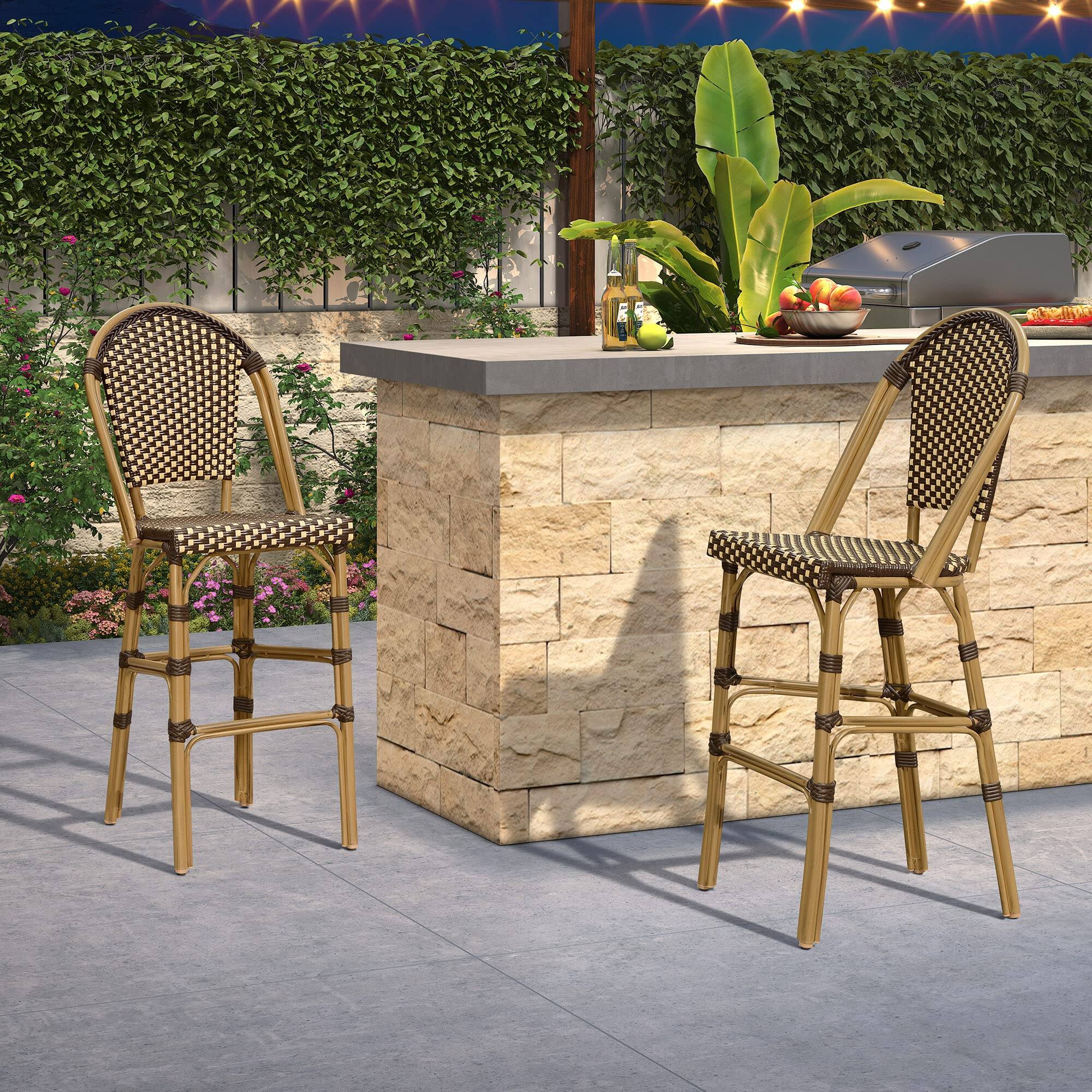 Bamboo Pattern/Brown-Bar Stool