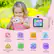 The image features a little girl holding a pink camera, which is a toy camera. The camera is described as having a 2.0 inch IPS screen, 48MP photo, 1080P video, selfie dual lens, multi frames & filters, time lapse, and 8X zoom. The camera also supports USB charging.