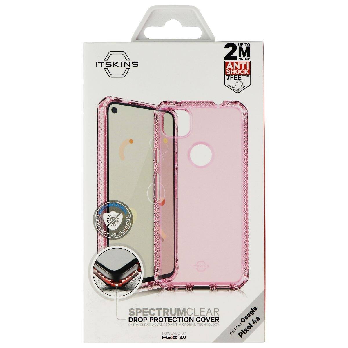 ITSKINS UP TO 2 METER ANTI SHOCK 7FEET SPECTRUMCLEAR DROP PROTECTION COVER 4a EXTRA CLEAR ADVANCED ANTIMICROBIAL TECHNOLOGY Google Pixel 4a