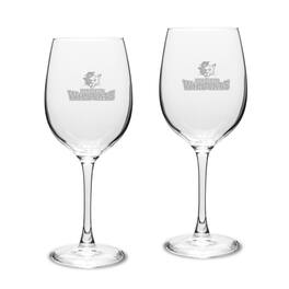 Jardine - Linfield Wildcats 16oz. 2-Piece Traditional White Wine Glass Set - Multicolor