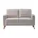 Front. CorLiving - Clara 2 Seat Fabric Sofa Loveseat with wood legs - Light Grey.