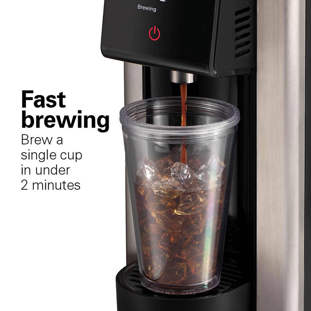 Fast brewing  
Brew a single cup in under 2 minutes