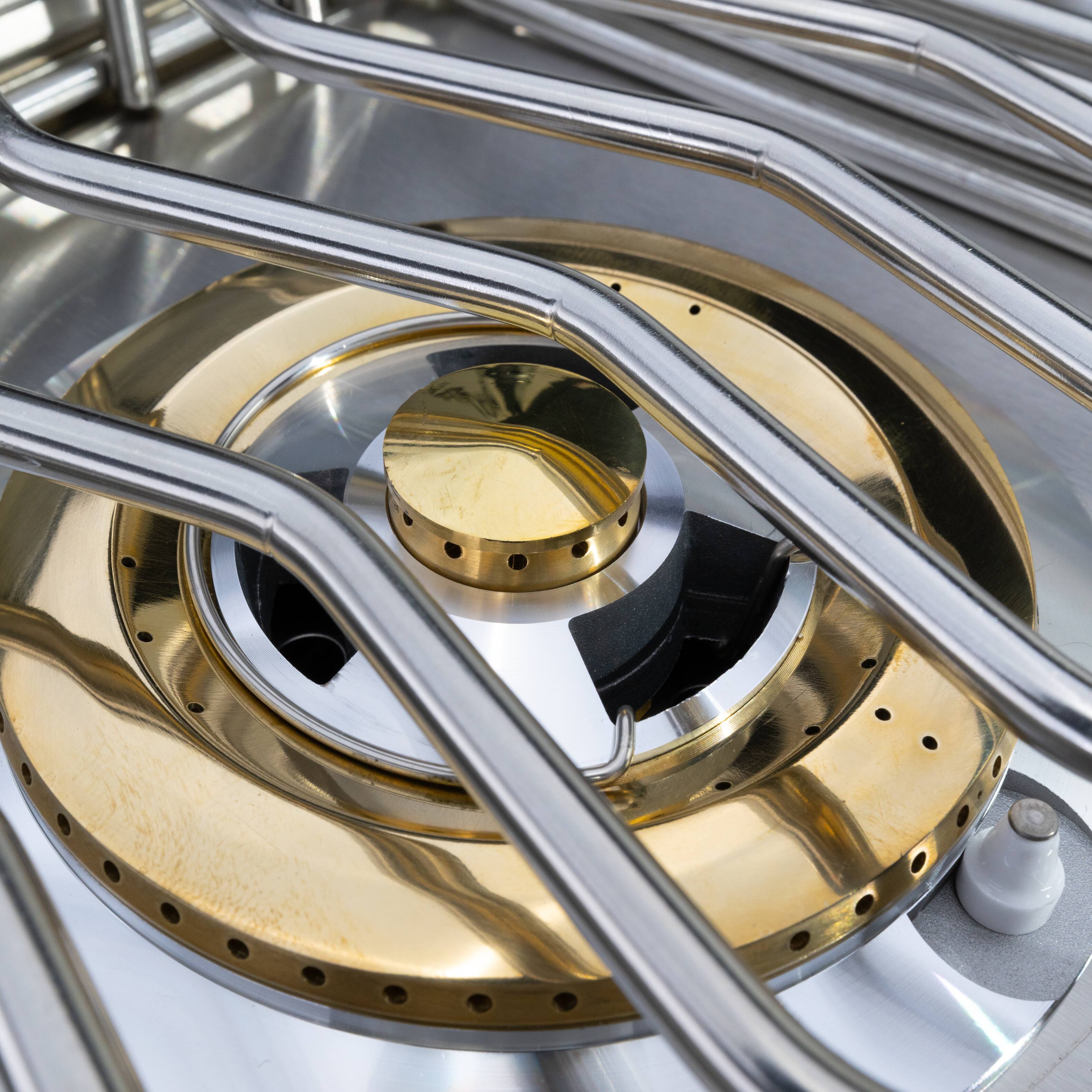 Left. Coyote - Coyote 12" Built-In Gas Double Side Burner (NG) - Stainless Steel.