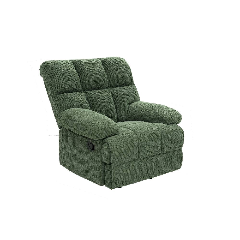 Alt View 7. Ropilly - Ropilly dark green manual rocker recliner with nubby upholstery fabric - Dark Green.