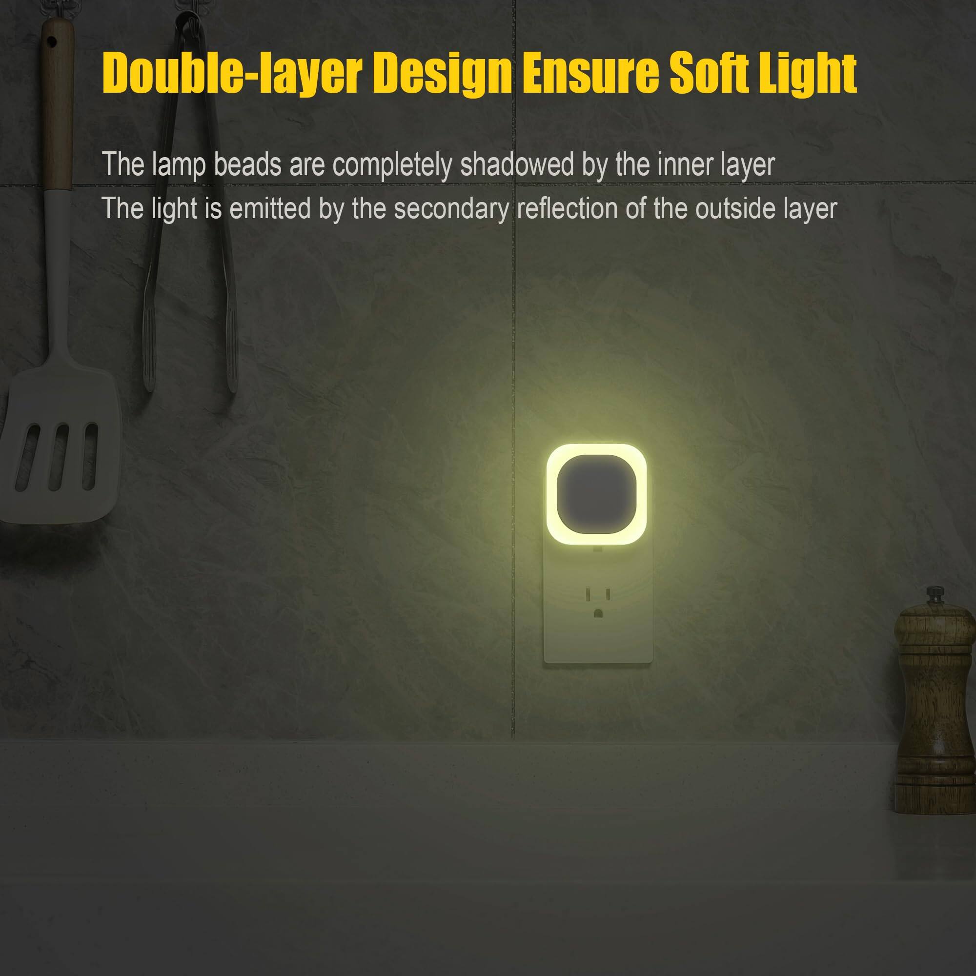 Double-layer Design Ensure Soft Light

The lamp beads are completely shadowed by the inner layer

The light is emitted by the secondary reflection of the outside layer