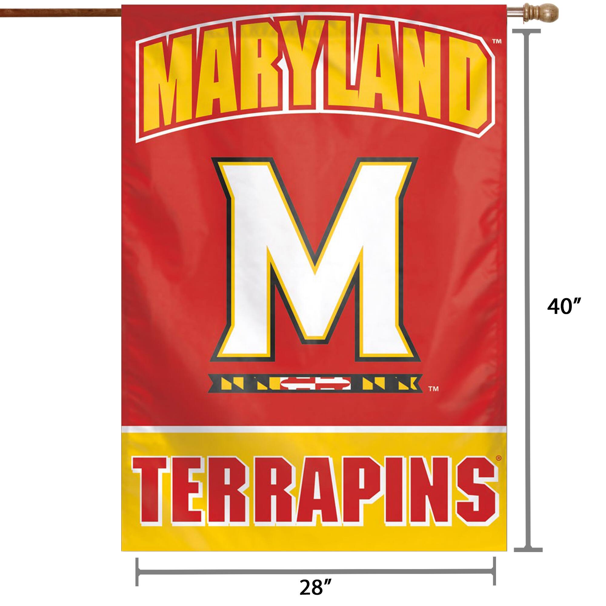 MARYLAND  
M  
TERRAPINS  

40"  
28"