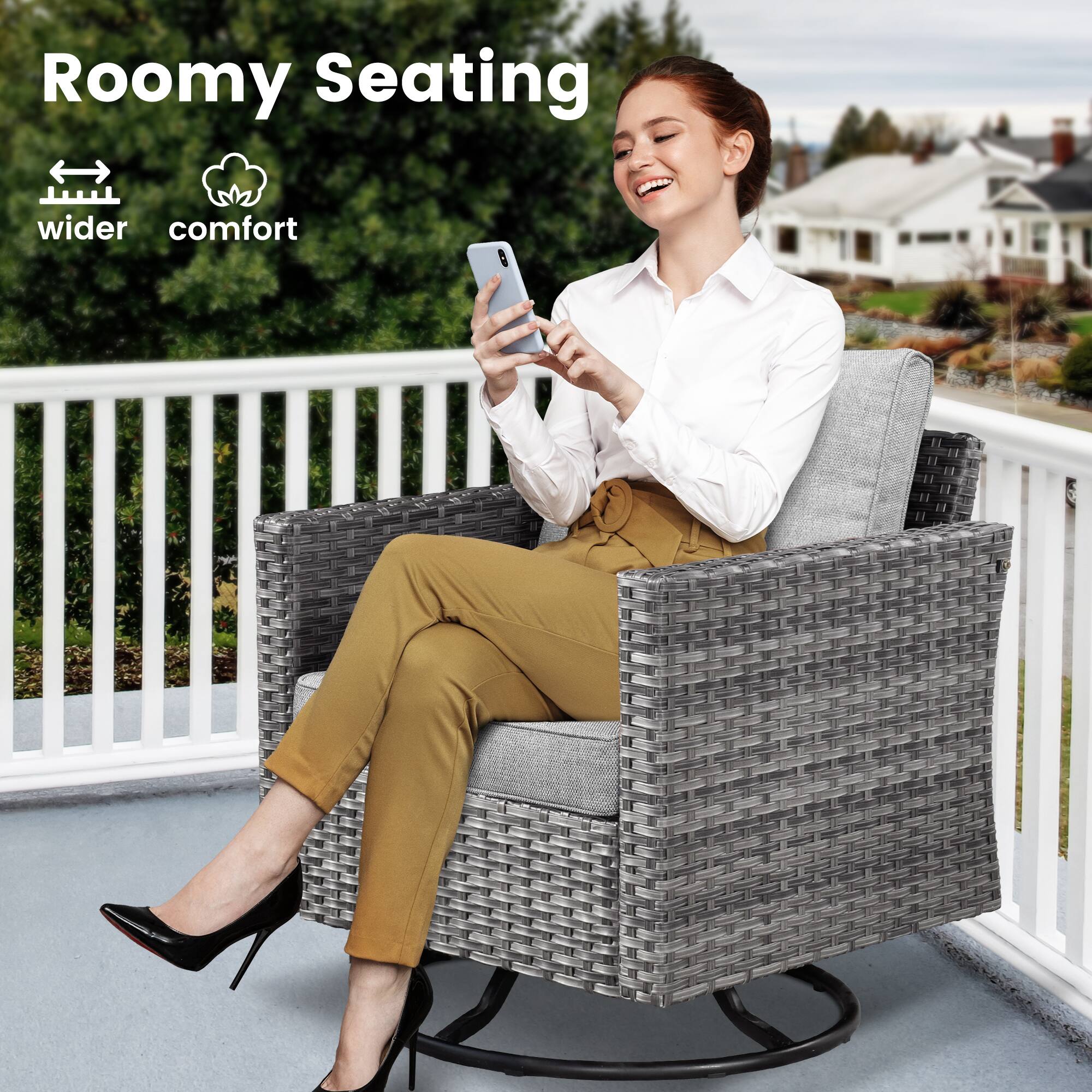 Roomy Seating  
wider comfort