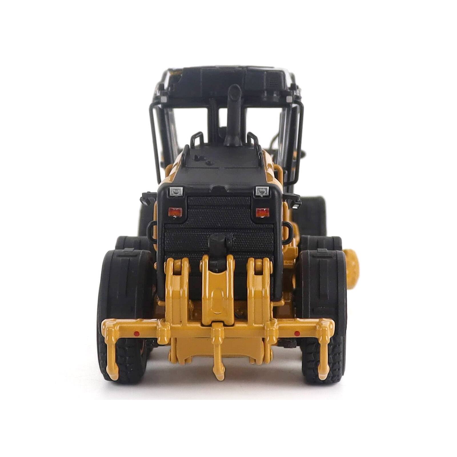Alt View 3. Diecast Masters - CAT Caterpillar 140 JOY Motor Grader Yellow with Black Top "High Line" Series 1/50 Diecast Model by Diecast Masters.