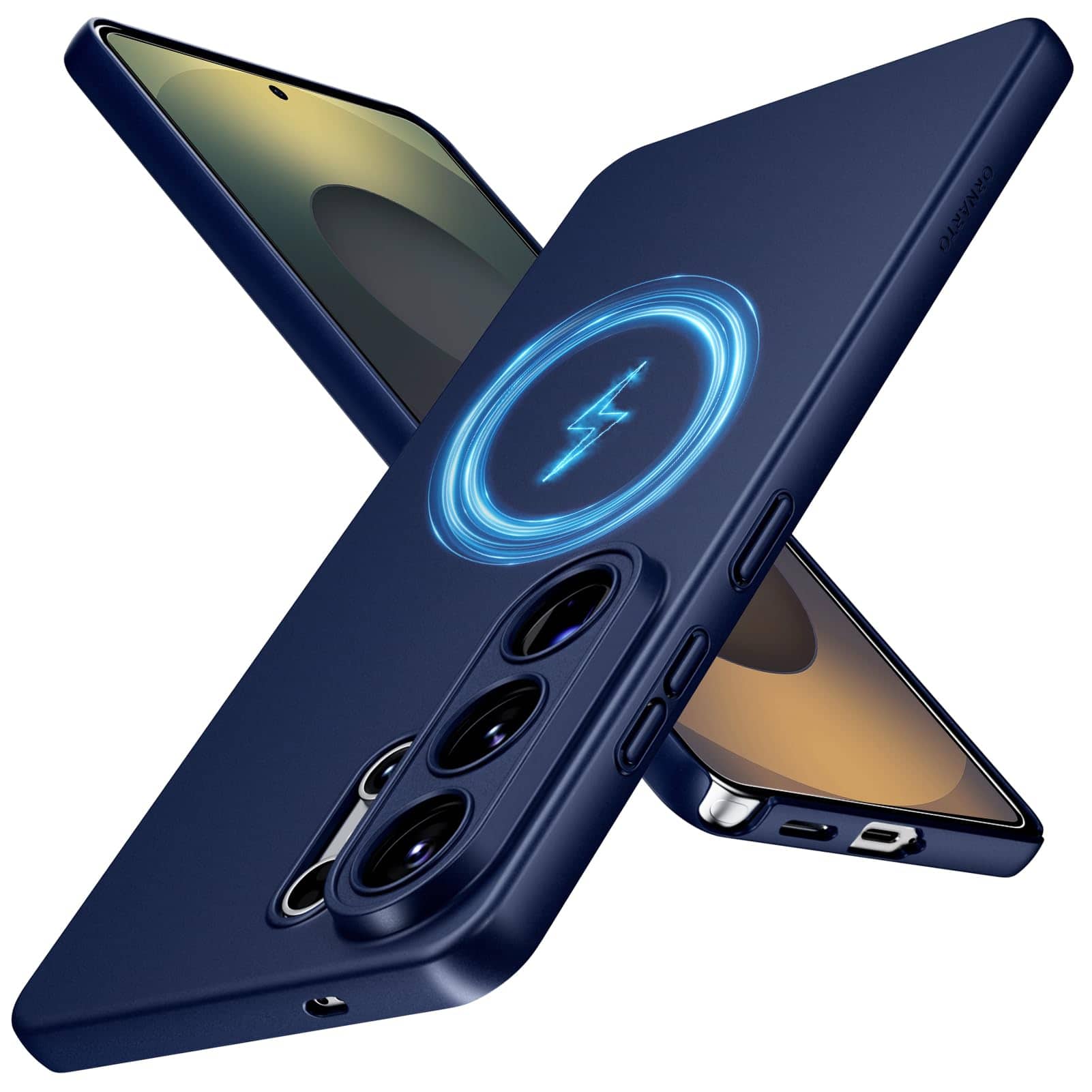 Ornarto - for Samsung Galaxy S26 Ultra Case with MagSafe - Ultra Slim Anti-Scratch Matte Hard PC Cover - Dark Blue