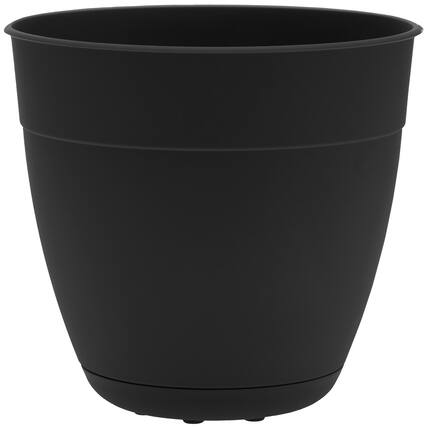 Front. Bloem - Black 12" - Dayton Pot Planter.
