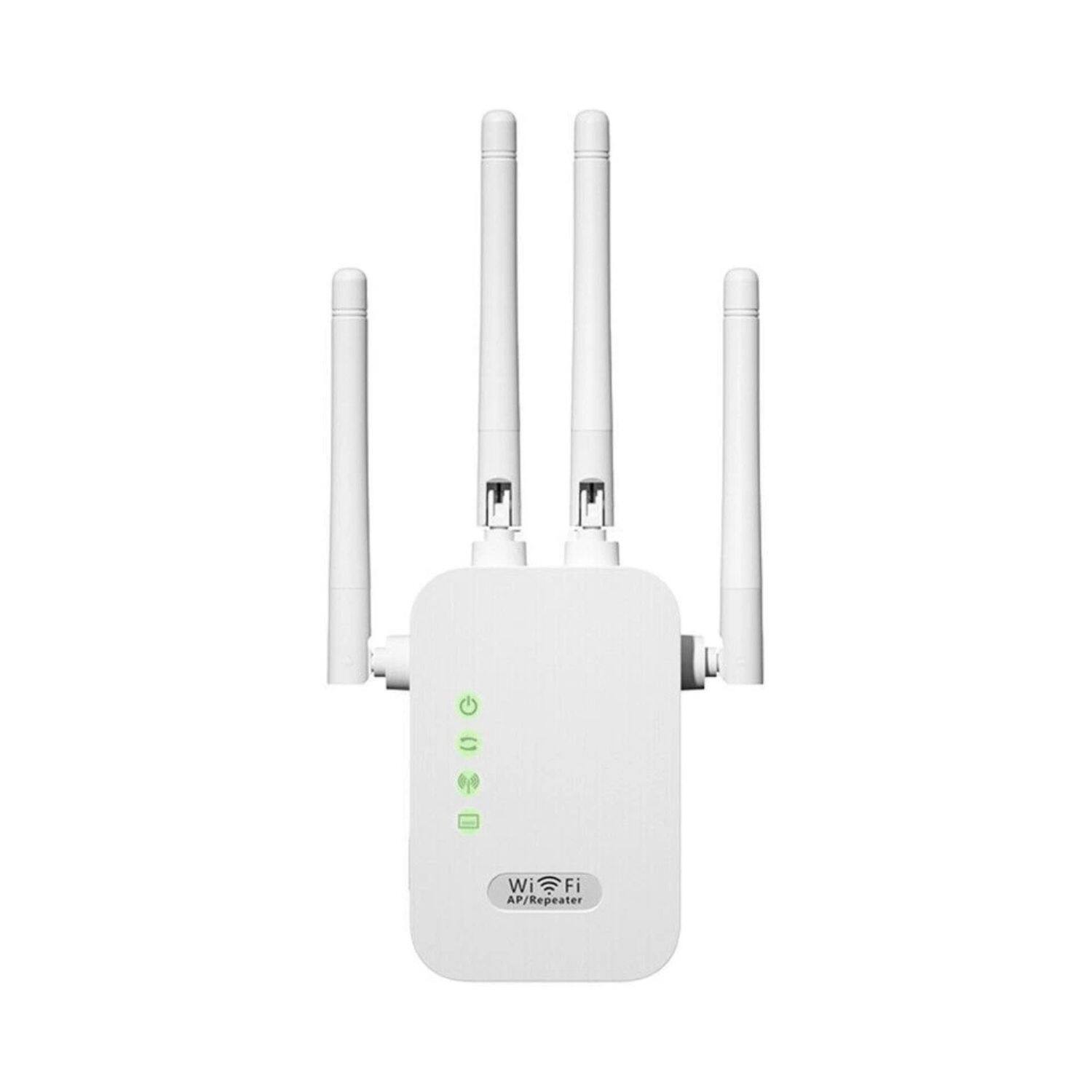 Front. Stock Preferred - WiFi Range Extender 300Mbps Signal Booster with 4 Antennas – Wireless Repeater/Router/AP Mode.