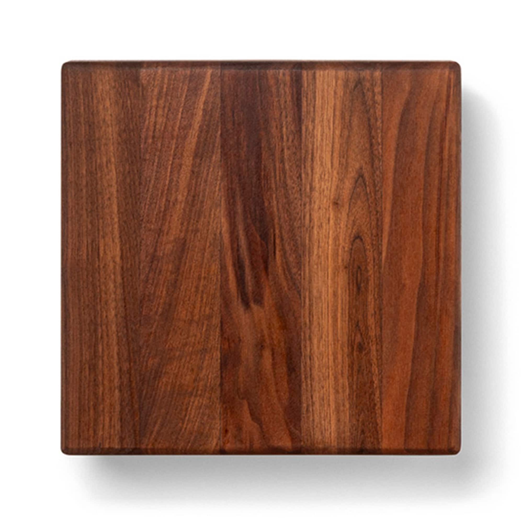 John Boos - Small Wood Edge Grain Cutting Board for Kitchen, 9" x 9" x 1.5" - Walnut