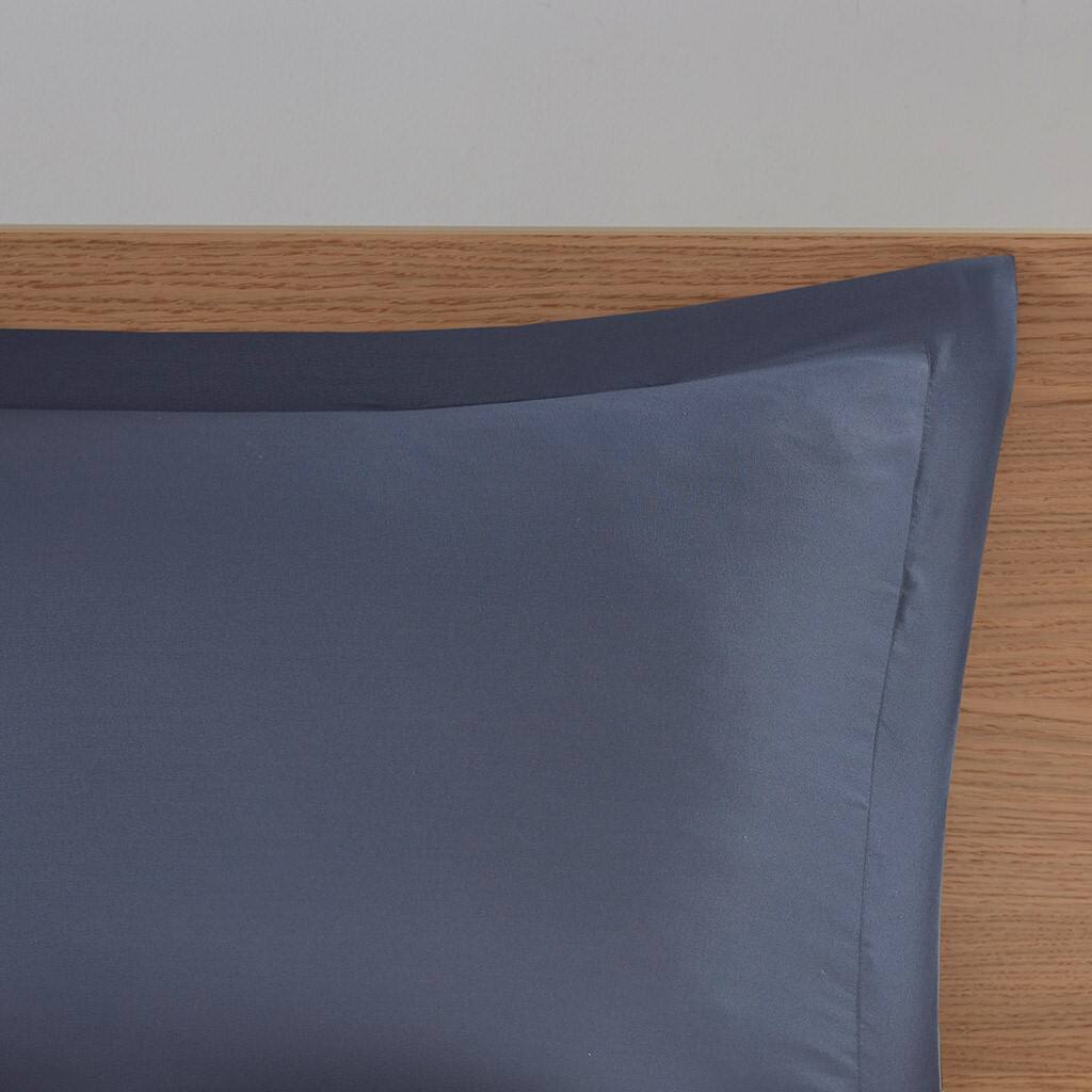 Alt View 3. Gracie Mills - Gracie Mills Tavish Striped Comforter Set with Matching Bed Sheets - Blue/Grey.