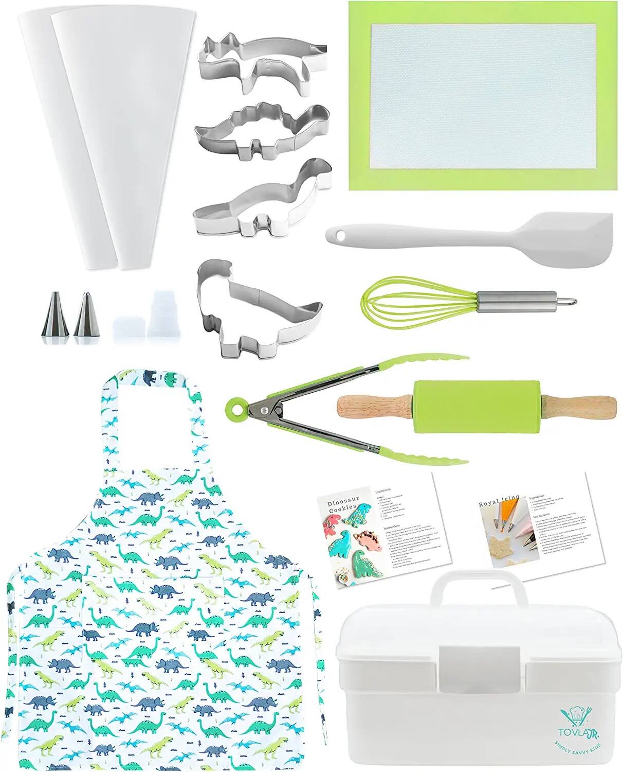 Dinosaur Cookies  
Royal Icing  
TOVLAR  
FIMPLY SAVVY KIDS