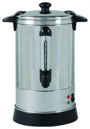 Angle. Nesco - 21-3/8-Cup Coffee Urn - Stainless-Steel.