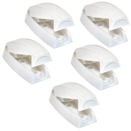 HQRP - 5-Pack RV Baggage Door Catch Latch Clips for Trailer Motorhome Camper Cargo Door - White