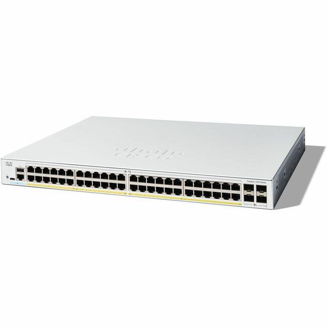 Front. Cisco Consumer Products - Cisco Catalyst C1200-48T-4X Ethernet Switch - 48 Ports - Manageable - 10 Gigabit Ethernet - 10/100/1000Base-T, 10GBase-X - Unknown.