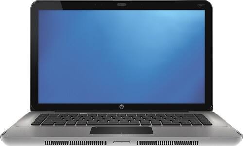 Front Standard. HP - Refurbished Envy Laptop / Intel® Core™ i7 processor / 15.6" Display / 6GB Memory / 500GB Hard Drive - Silver/Black.