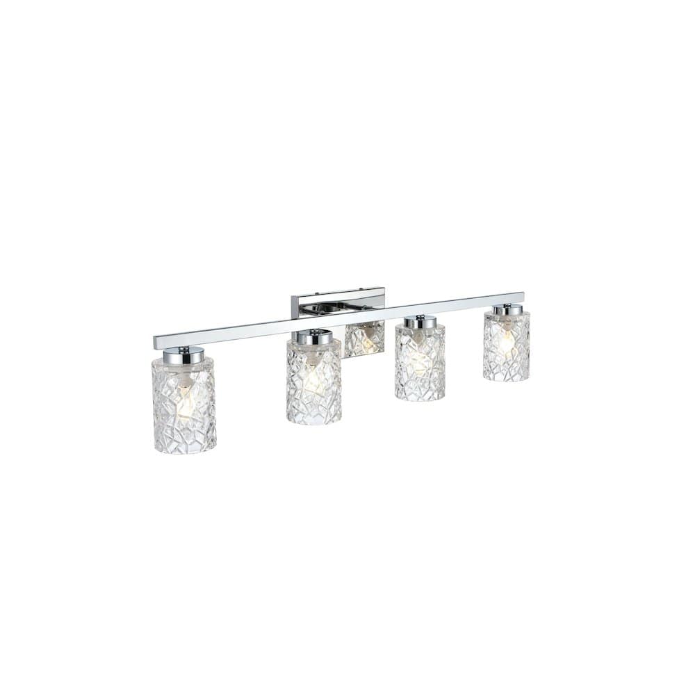 Living District - Cassie 31 inch Wall Sconce in Chrome - Chrome And Clear price history on PriceWatchPro