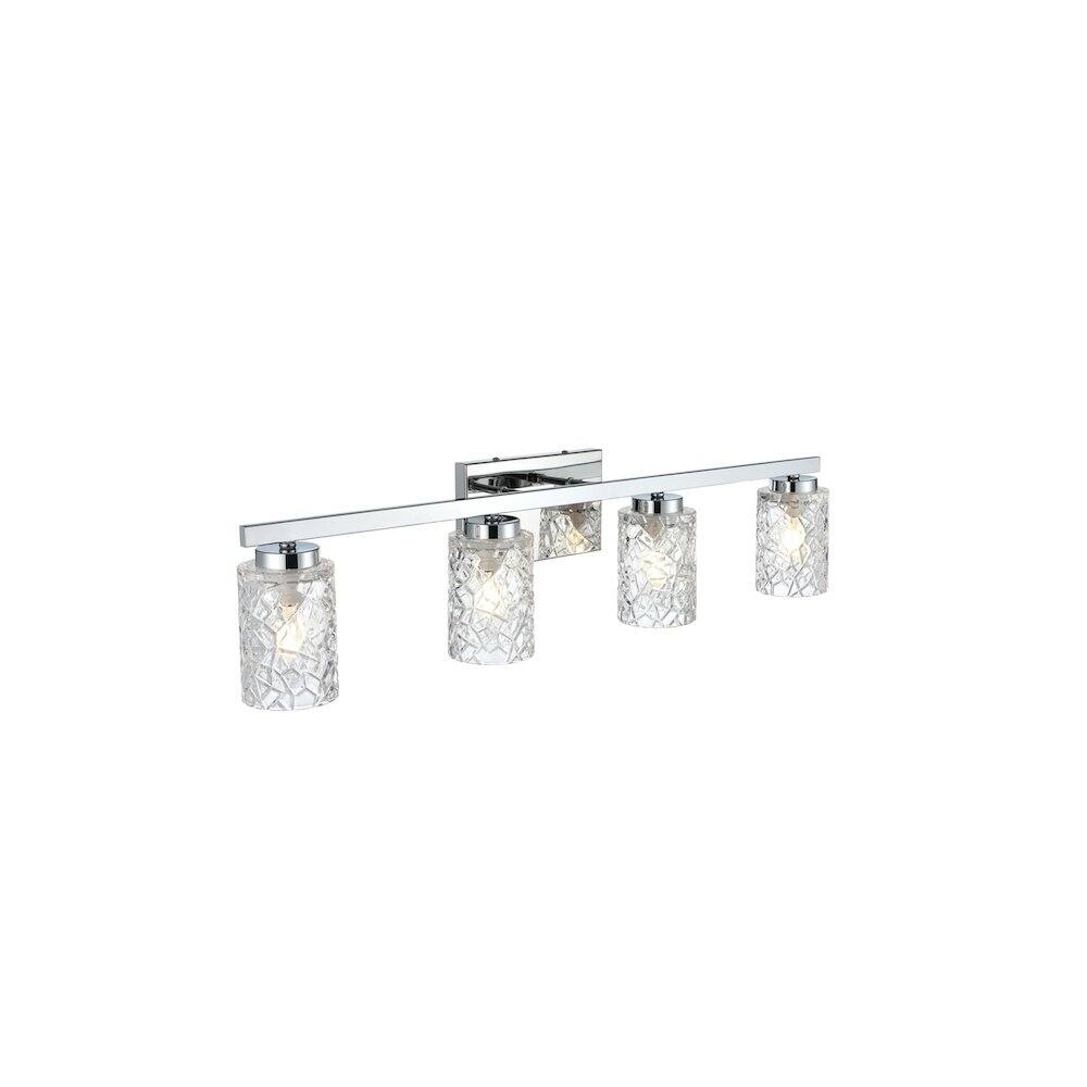 Living District - Cassie 31 inch Wall Sconce in Chrome - Chrome And Clear