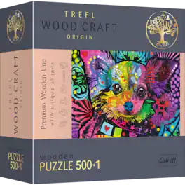 Trefl - Wood Craft 501 Piece Wooden Puzzle - Colorful Puppy - Multicolor