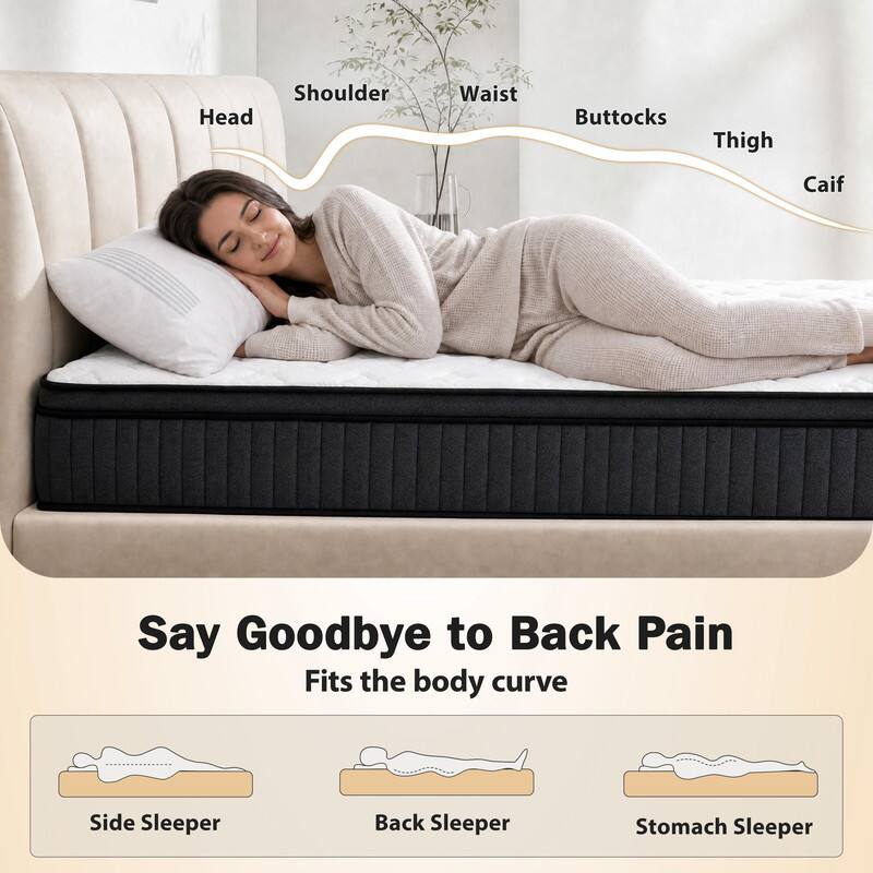 Shoulder Head Waist Buttocks Thigh Caif Say Goodbye to Back Pain Fits the body curve Side Sleeper Back Sleeper Stomach Sleeper