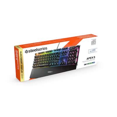 SteelSeries Apex 5 Full Size Wired Mechanical Hybrid Blue Tactile SteelSeries Apex 5 Full Size Wired Mechanical Hybrid Blue Tactile