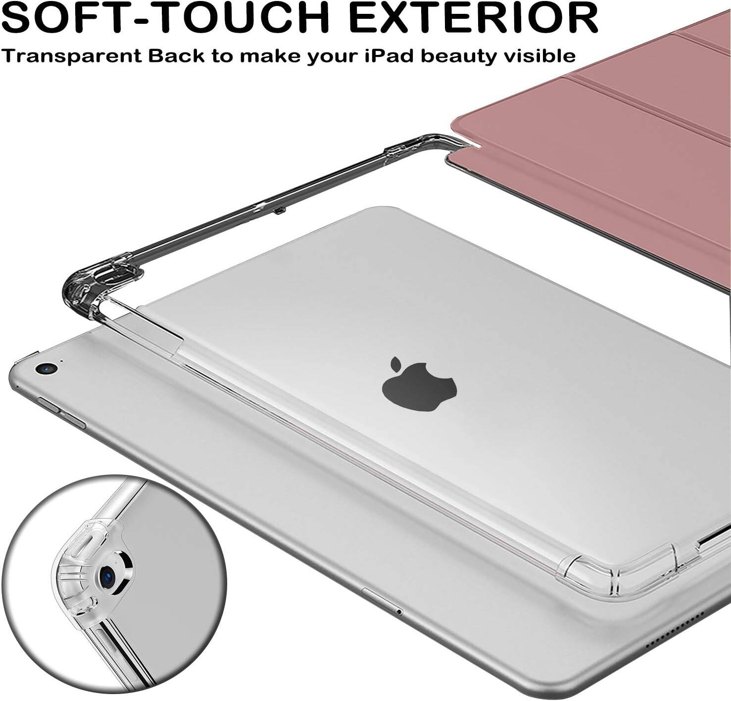 SOFT-TOUCH EXTERIOR  
Transparent Back to make your iPad beauty visible