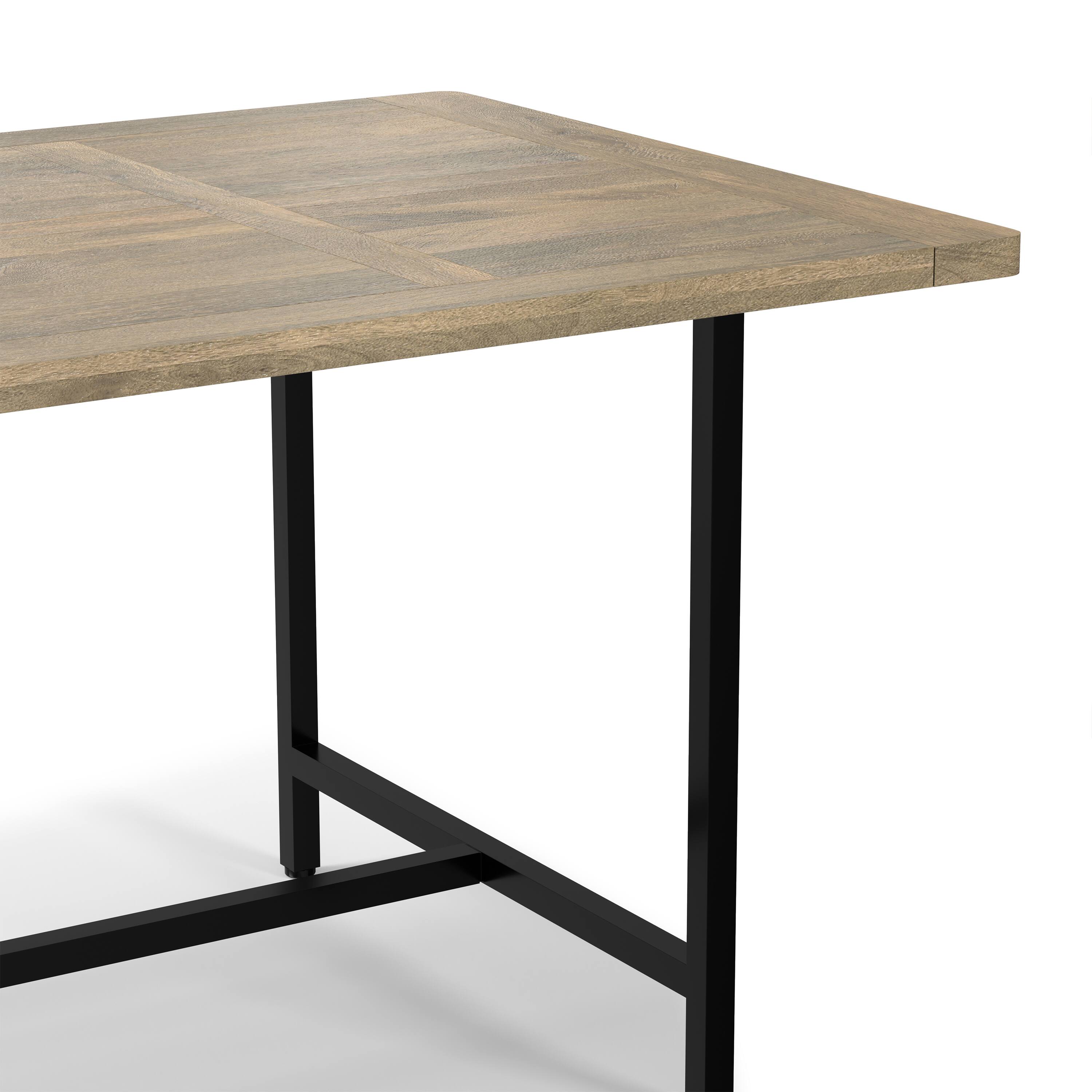 Alt View 6. Simpli Home - Campbell 72 inch x 36 inch Rectangle Modern Industrial Dining Table in Grey Wash - Grey Wash.