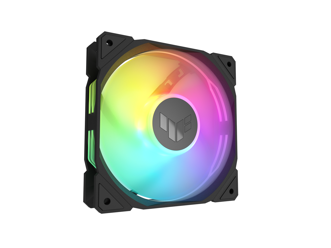 Alt View 3. ASUS - ASUS TUF Gaming TR120 ARGB Fan - Black Triple Pack, 28mm Frame, Double-Layer LED, Aura Sync - Black.