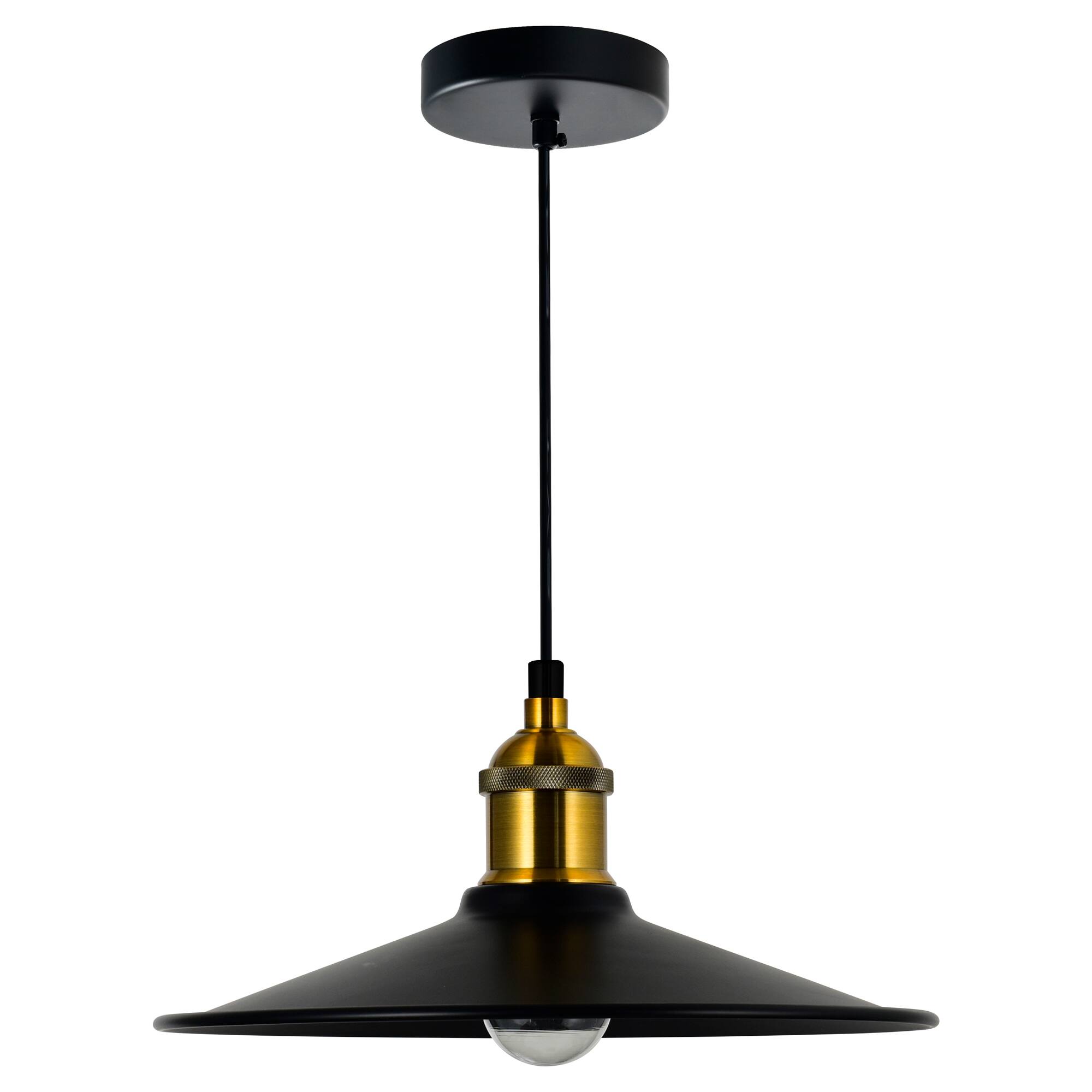 Alt View 2. CWI Lighting - Brave 1 Light Black Mini Pendant - Black.