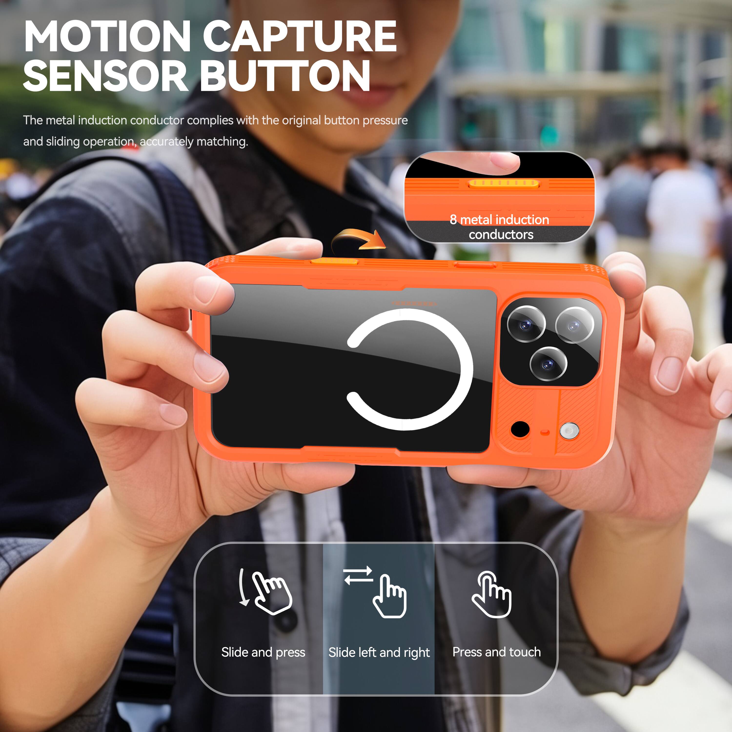 MOTION CAPTURE SENSOR BUTTON

The metal induction conductor complies with the original button pressure and sliding operation, accurately matching.

8 metal induction conductors

Slide and press  
Slide left and right  
Press and touch