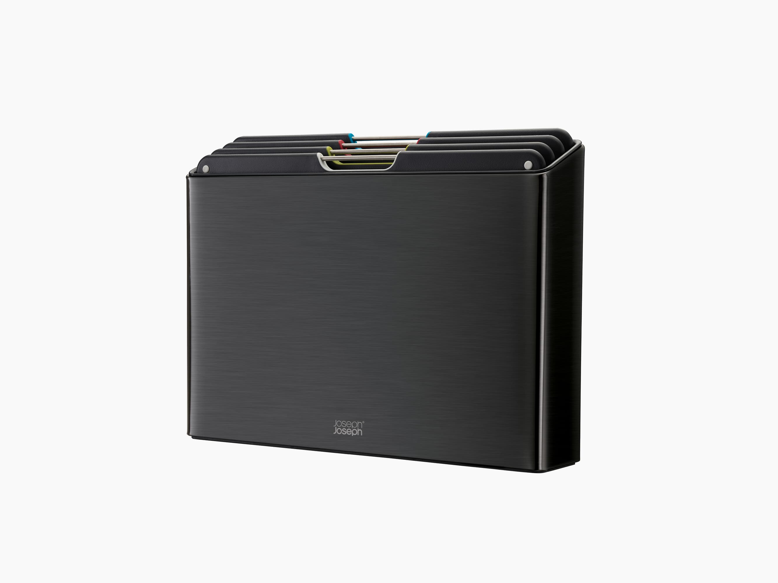 Joseph Joseph - Folio Steel 4-piece Cutting Board Set with Steel Case - Black