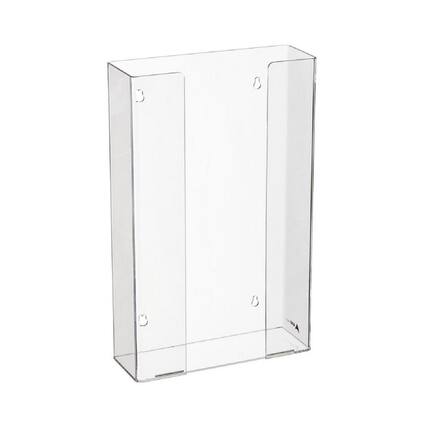 Front. Viva Comfort - Triple Box Capacity Acrylic Glove Dispenser - Clear.