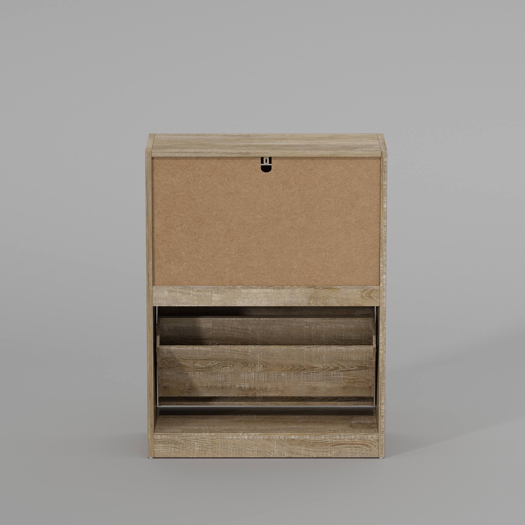 Back. Famapy - Famapy Shoe Cabinet Flip - Down Desigh Shoe Racks Rustic Charm, Smart Storage - Wooden.