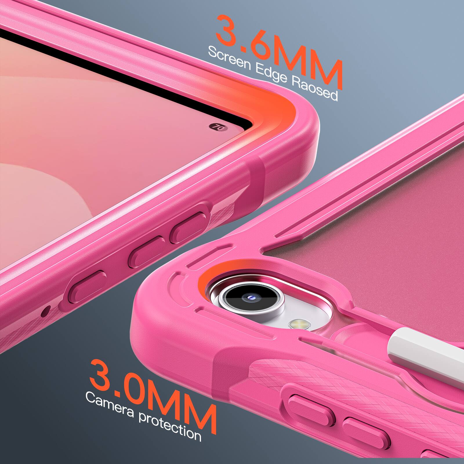 Screen 3.6MM Edge Raised  
3.0MM Camera protection