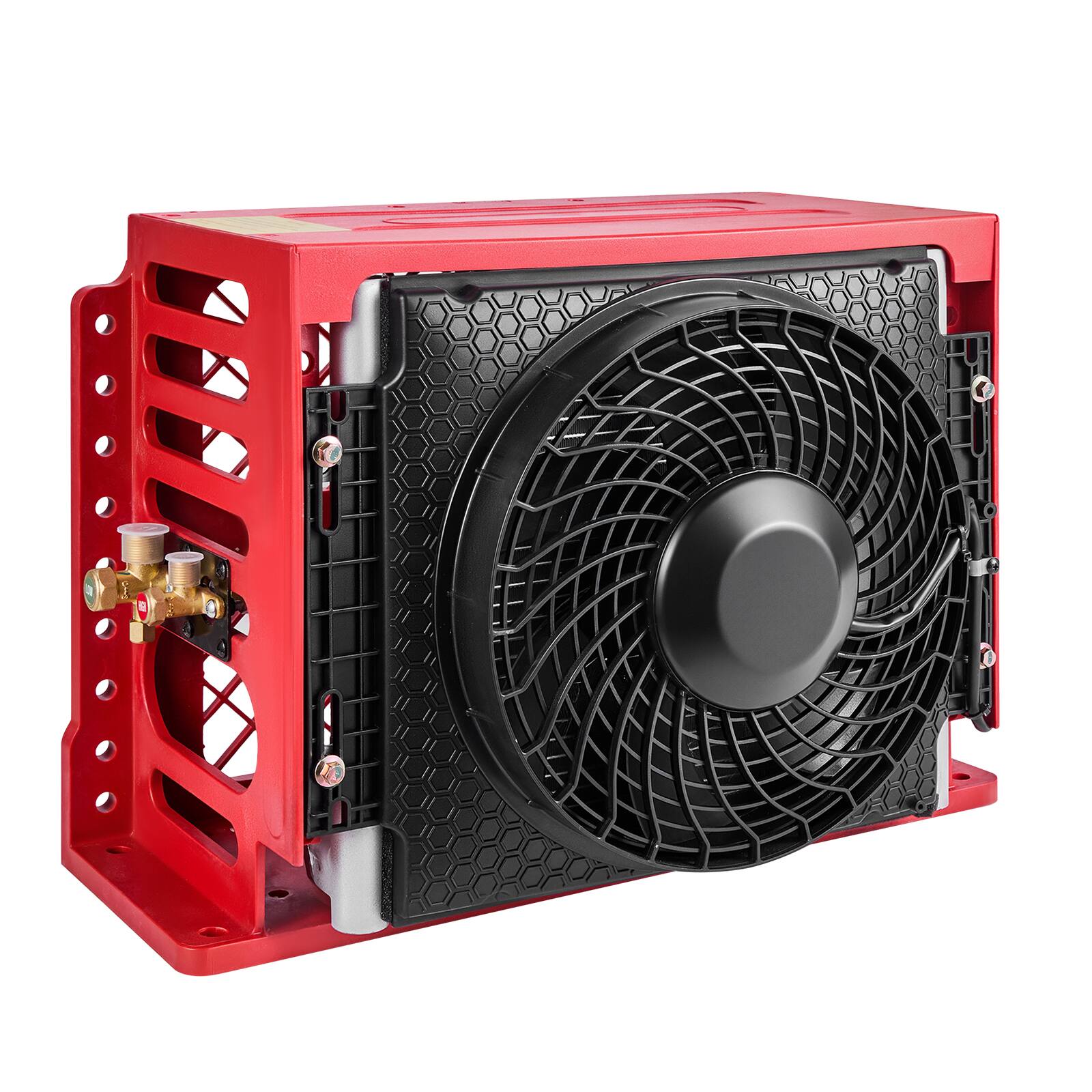 Alt View 5. VEVOR - Truck Air Conditioner,12V 10000 BTU Mini Split AC Unit,400 m³/h Airflow Cab Air Conditioner, Quiet A/C Unit Fast Cooling - Red.
