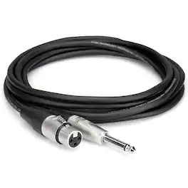 Hosa Technology - 15' Pro Unbalanced Interconnect, Rean 3-Pin XLR Female to 1/4" TS Male